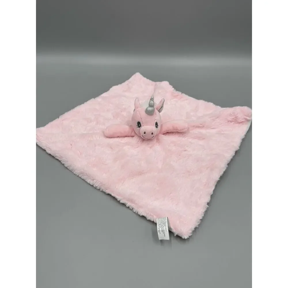 Trend Lab Pink Unicorn‎ Plush W/ Rattle And Lovey Baby Security Blanket
